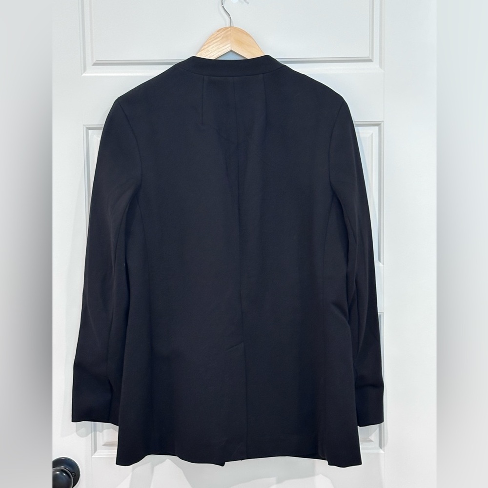 Spanx The Perfect Collarless Blazer Black One Button Ponte Knit Medium - Picture 3 of 4